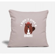 Cute Beaver Graphic&Funny Quote Shirt Design Light Taupe Pillow